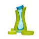 iiamo sport Trinflasche und Sportflasche in grün/blau - alle Einzelteile